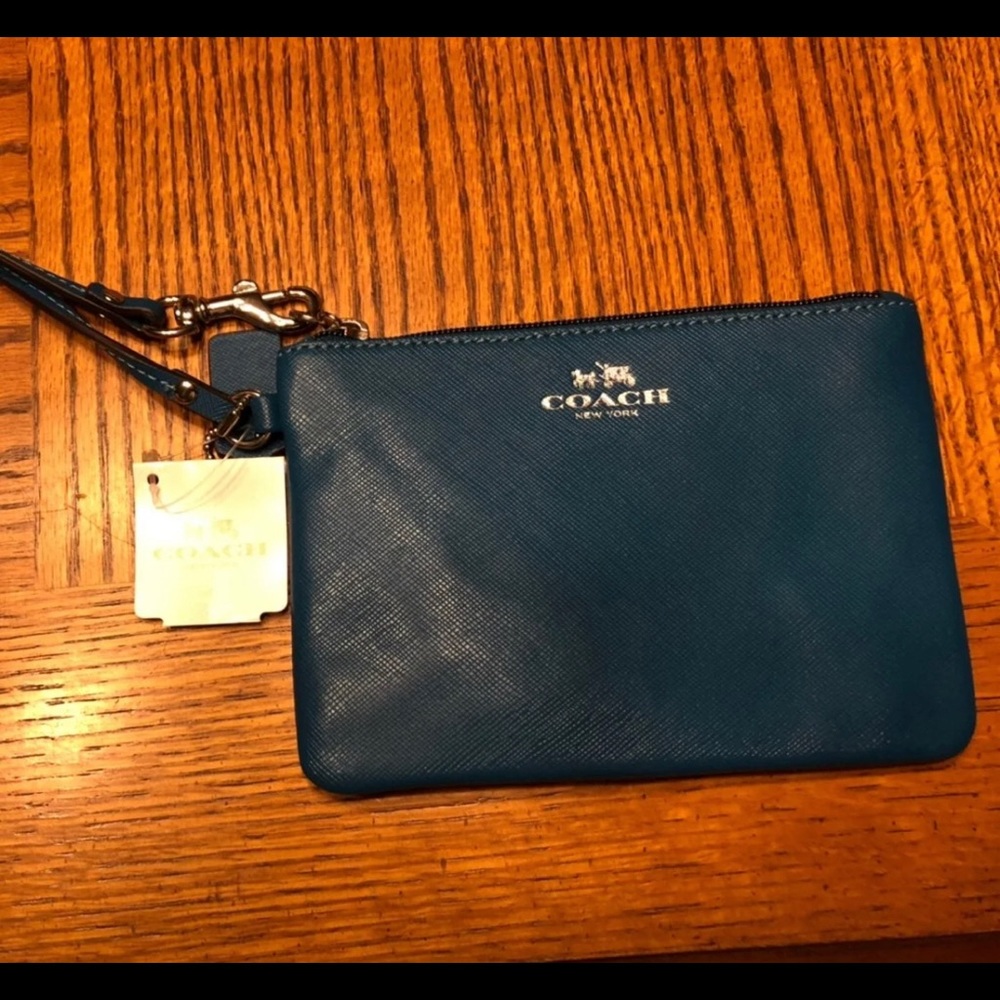 Teal Coach Wristlet